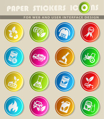 bio fuel icon set