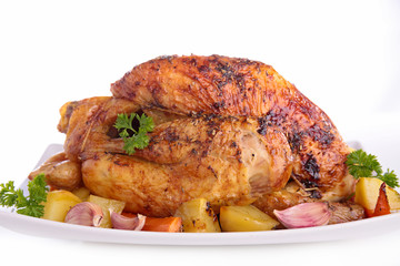 baked chicken with vegetable