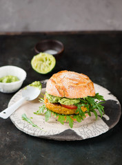 Veggie chickpea burger