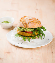 Veggie chickpea burger