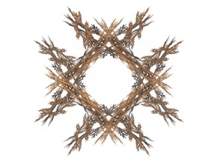 Abstract fractal with yellow pattern