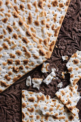 Matzah crackers traditionally eaten during the Jewish Passover holiday