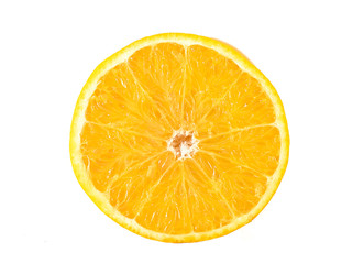 fresh orange on white background