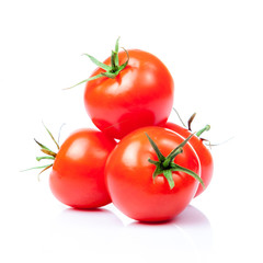 Tomato vegetables isolated on white background