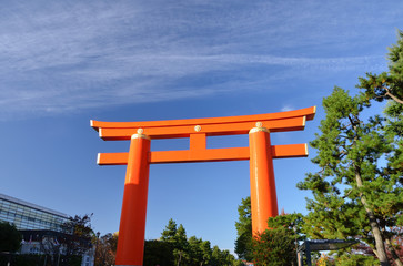 大鳥居 平安神宮　京都
Large Torii gate of Heian Shrine, Kyoto Japan