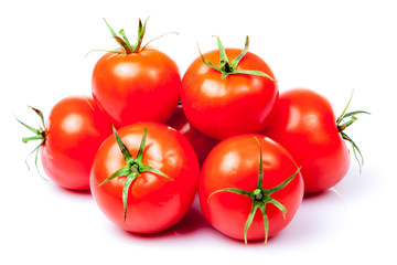 Tomato vegetables isolated on white background