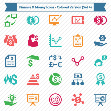 Finance & Money Icons - Colored Version (Set 4)