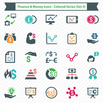 Finance & Money Icons - Colored Series (Set 4)