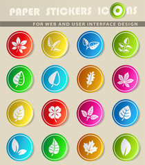 leaves icon set