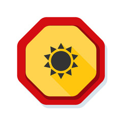 Sun hazard sign