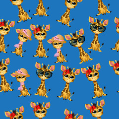 Obraz premium cute giraffe baby