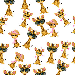 Obraz premium cute giraffe baby