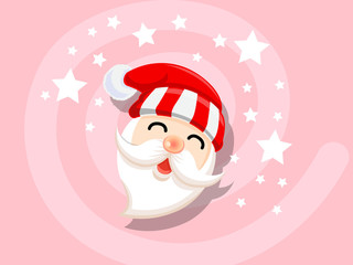 Santa icon vector christmas