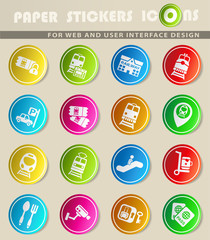 railway station icon set