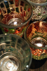 Candle holder of the mosaic glass