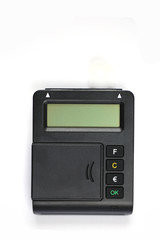 Fototapeta premium Smart card reader with PIN keypad isolated on white background 2