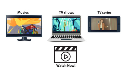 Multiplatform streaming service advertisement.