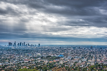 Fototapeta premium dramatyczne niebo nad Los Angeles