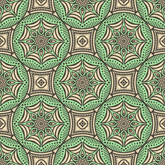 Ethnic floral seamless pattern