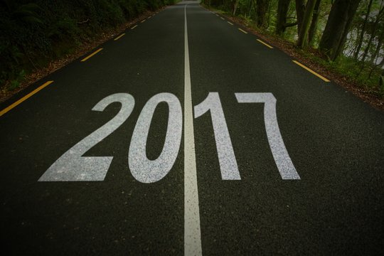 Composite image of happy new year 2017