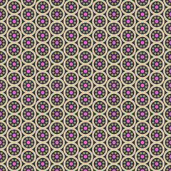 Ethnic floral seamless pattern