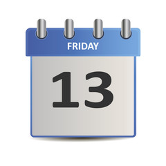 Calendar icon with the date friday 13th