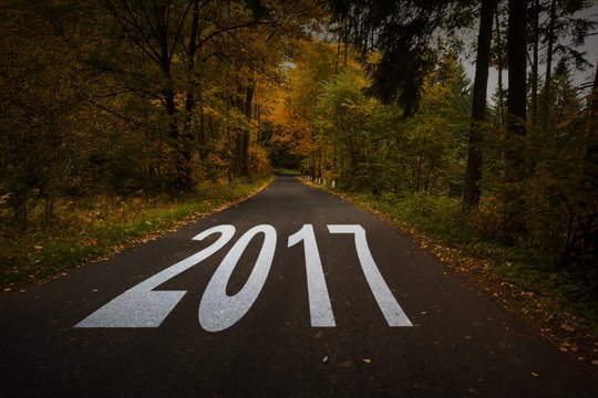 Composite image of happy new year 2017