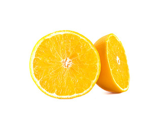 fresh orange on white background.