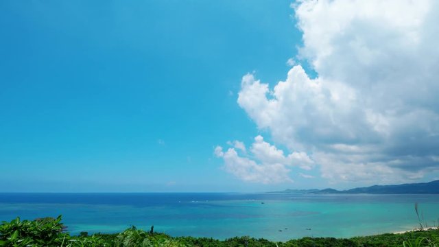 time lapse・石垣島玉取崎展望台からの青空と海