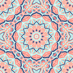 Ethnic floral seamless pattern
