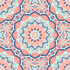 Ethnic floral seamless pattern