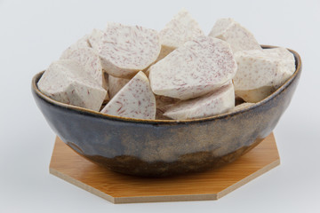 taro on white background