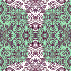 Ethnic floral seamless pattern