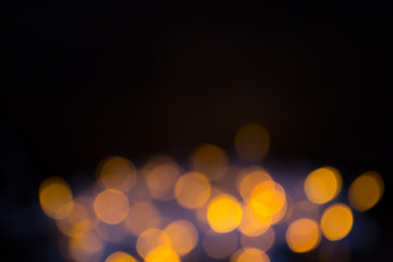 orange bokeh of Christmas light