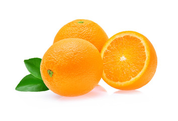 Orange fruit isolated on white background