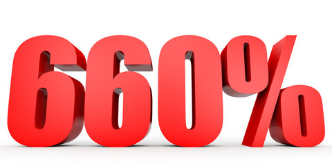 Discount 660 percent off. 3D illustration.
