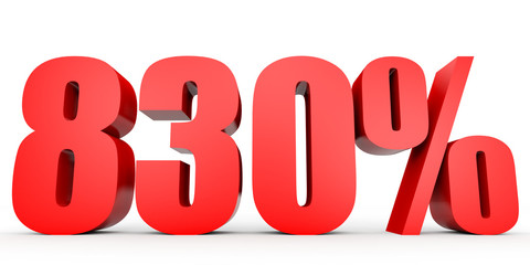 Discount 830 percent off. 3D illustration.