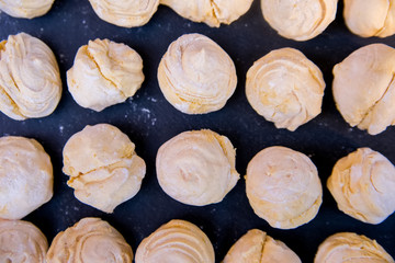 Baking homemade buns