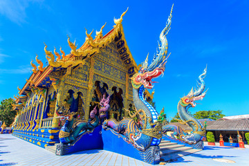 Rong Sua Ten temple with blue sky background