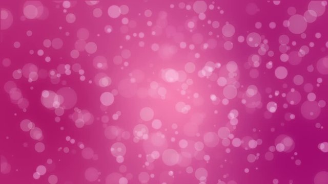 Romantic bokeh holiday background with flickering circles against a gradient pink backdrop