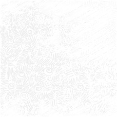 Vector white background with doodle. Grunge texture