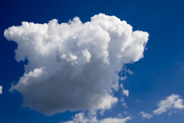 Naklejka na ściany i meble Cumulus clouds against the blue sky background