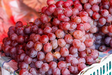 Closeup Red grapes