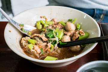 Eaten Thai Thicken Soup noodle