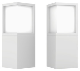 Lightbox isolated On white Background 3D rendering