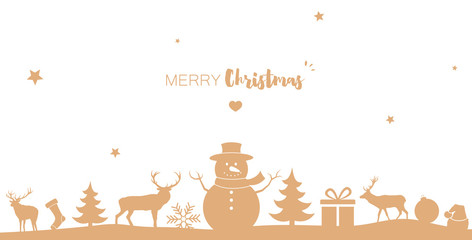 Christmas card with gold decorations