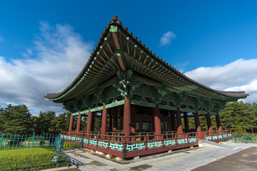 Ancient  traditional Korean pavilion in Gyeongju - South Korea