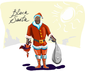 Чёрный Санта Клаус