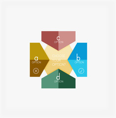 Paper infographic banners and stickers