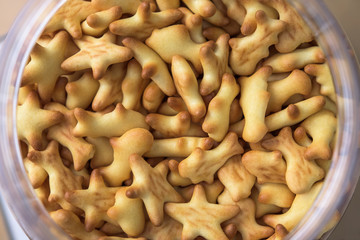 Sweet cracker made in various animal shapes. cracker in the Jar.